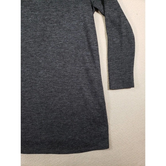 Leith Sweater Womens Large Long Sleeve Turtleneck Polyester Blend Gray Long Knit - Picture 10 of 14